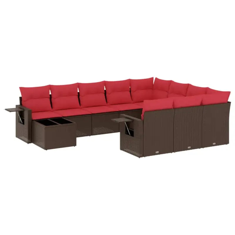 Loungetuinset met bruin materiaal en gepoedercoat staalafmetingen - Tuinsets