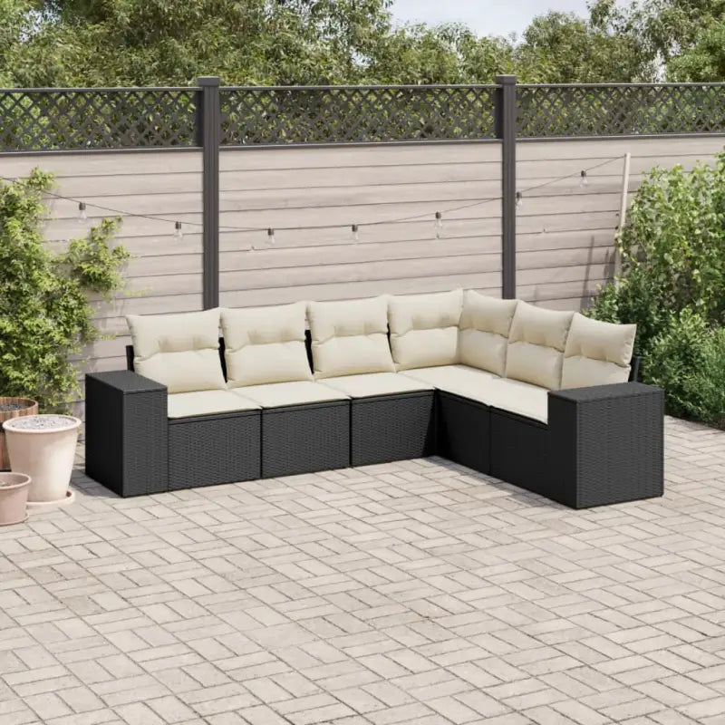 Loungetuinset met waterdichte tas en beige materiaal in gepoedercoat staal - Zwart en crème / Zonder tafel - Tuinsets