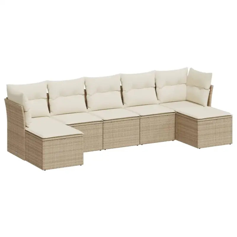 Loungetuinset van gepoedercoat staal met beige materiaal en afmetingen - Tuinsets