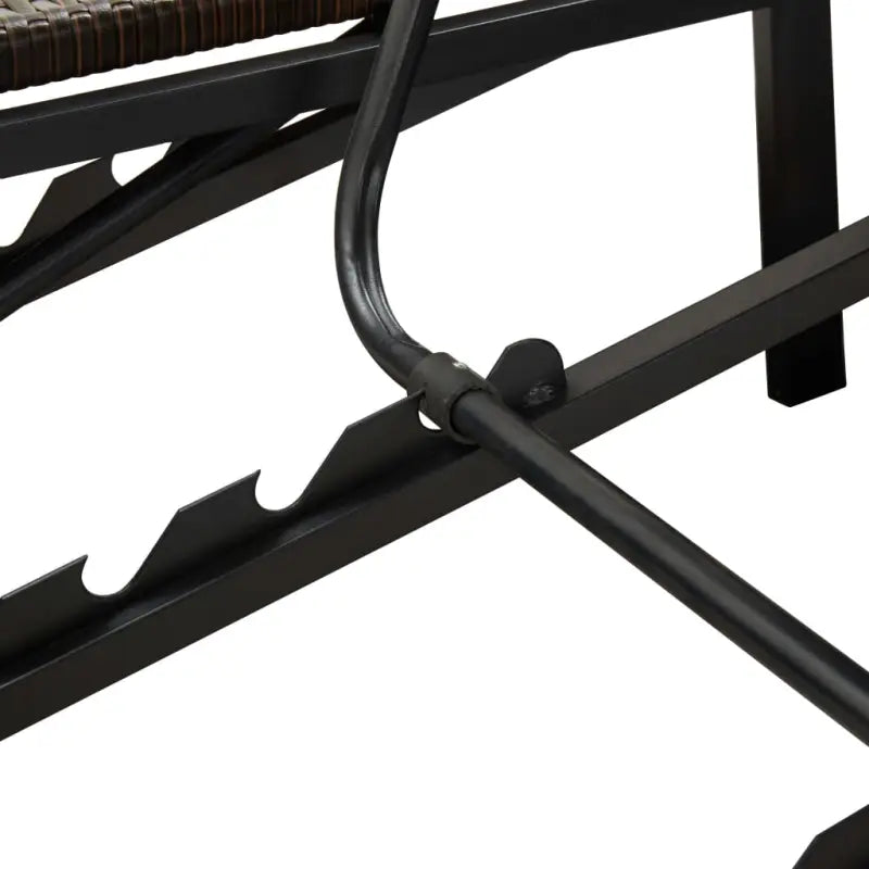 Luxe 2-persoons ligbed met poly rattan en gepoedercoat stalen frame - Tuinbedden