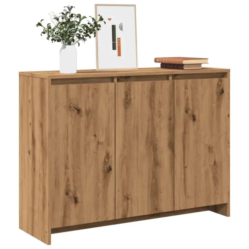 Luxe Dressoir met bewerkt hout voor praktische opbergruimte - artisanaal eikenkleurig / 1 - Dressoirs & buffetkasten