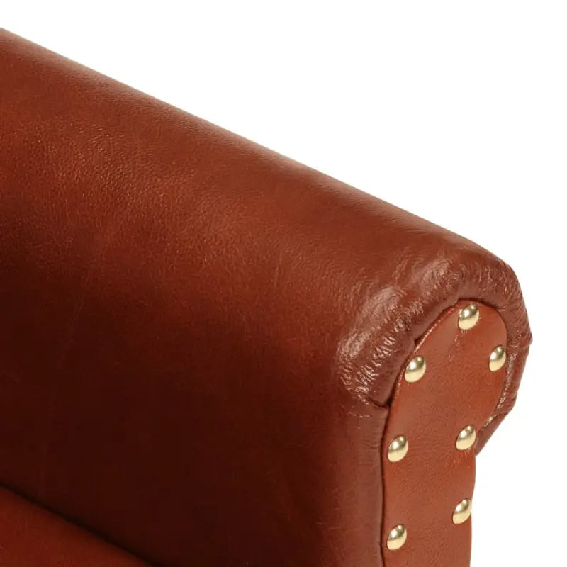 Luxe kuipstoel van echt geitenleer voor stijlvolle ontspanning - Fauteuils & Relaxfauteuils