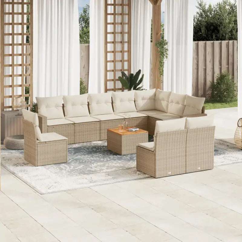 Luxe tuinset met beige materiaal en gepoedercoat staal afmetingen - Tuinsets