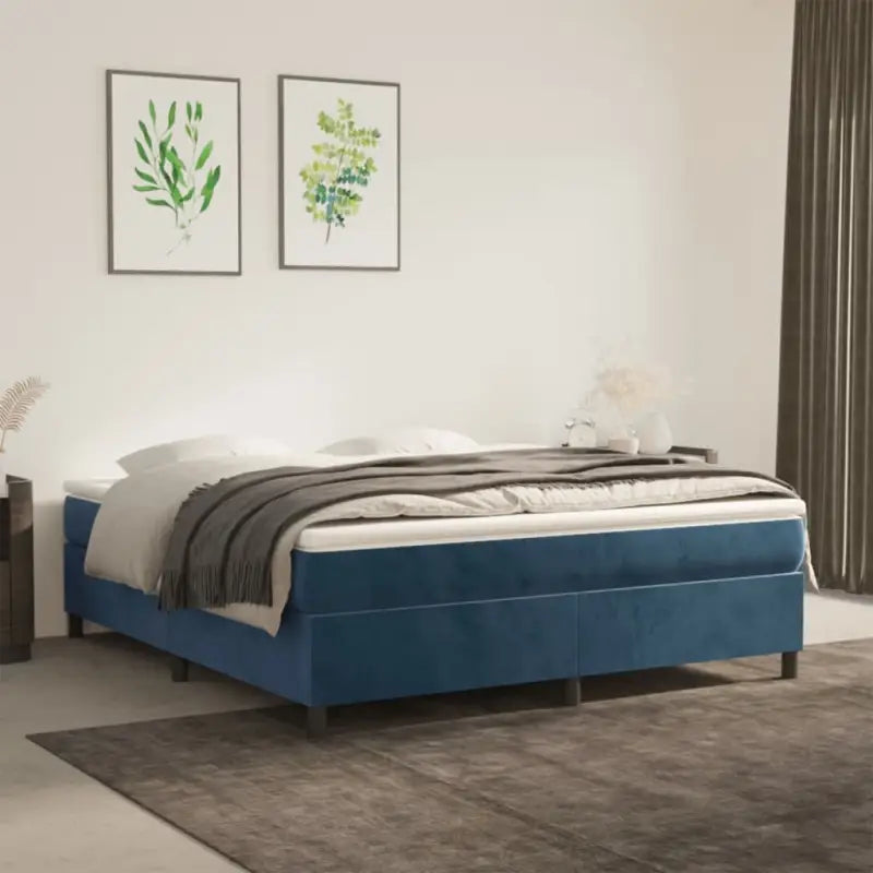 Luxueus bedframe met multiplex lattenbodem en fluweel bekleding - Bedden & bedframes
