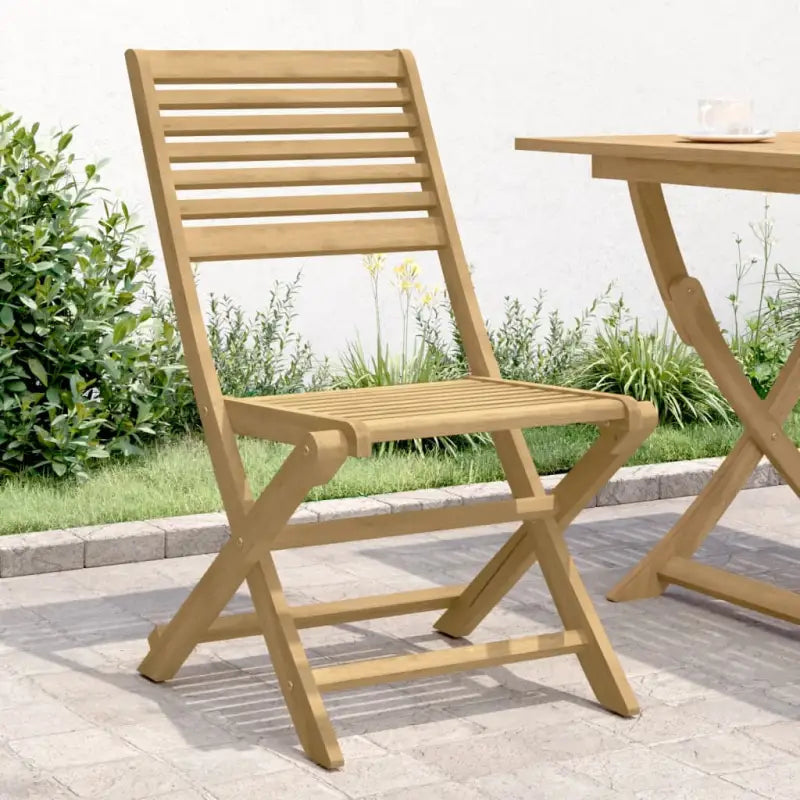 Massief acaciahout houten tuinstoelen voor tuin en terras - 2 / Zonder armleuning - Tuinstoelen