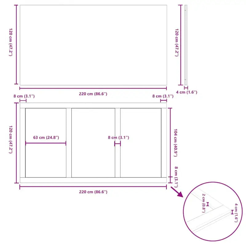 Massief eikenhout tafelblad voor een frisse look thuis of in de zaak - Tafelbladen