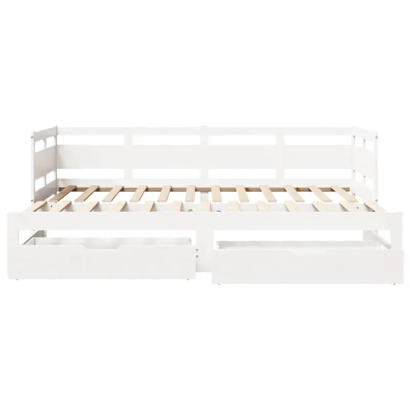 Massief Grenenhout 2-in-1 Slaapbank met Onderschuifbed - Bedden & bedframes