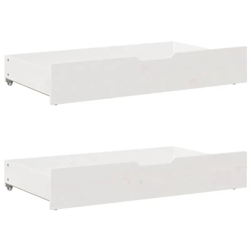 Massief Grenenhout 2-in-1 Slaapbank met Onderschuifbed - Wit / 80 x 200 cm - Bedden & bedframes