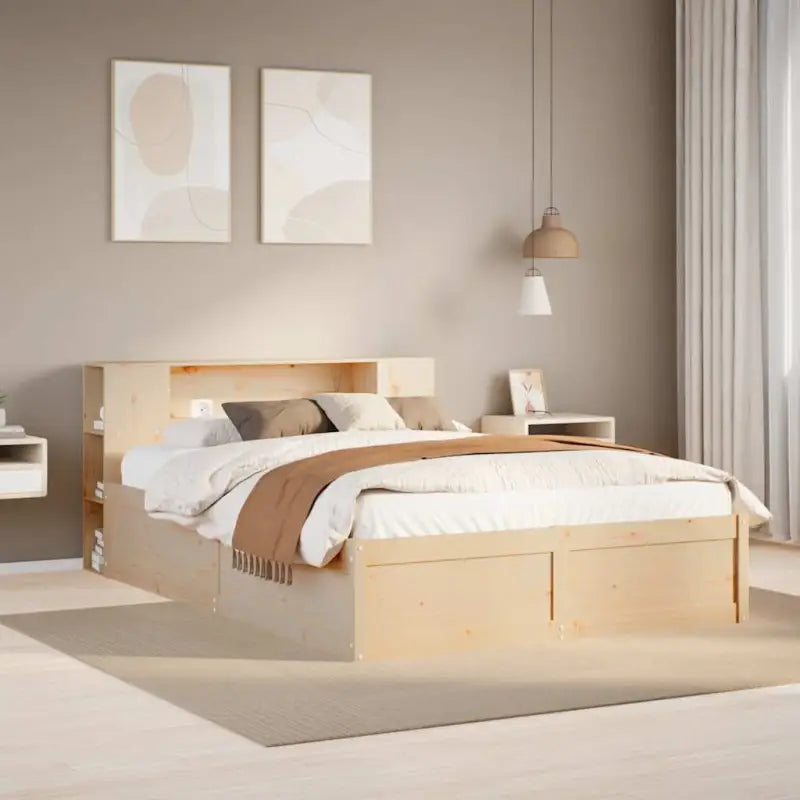 Massief grenenhout bedframe voor een goede nachtrust en decoratie - Naturel / 120 x 200 cm - Bedden & bedframes