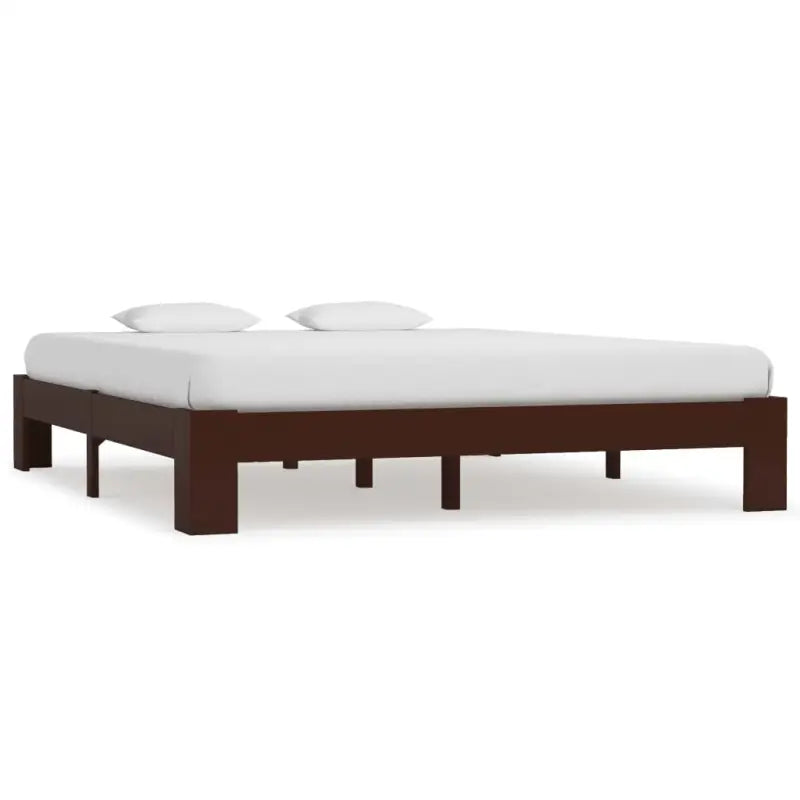 Massief Grenenhout Bedframe voor een Moderne en Duurzame Slaapkamer - Donkerbruin / 180 x 200 cm - Bedden & bedframes