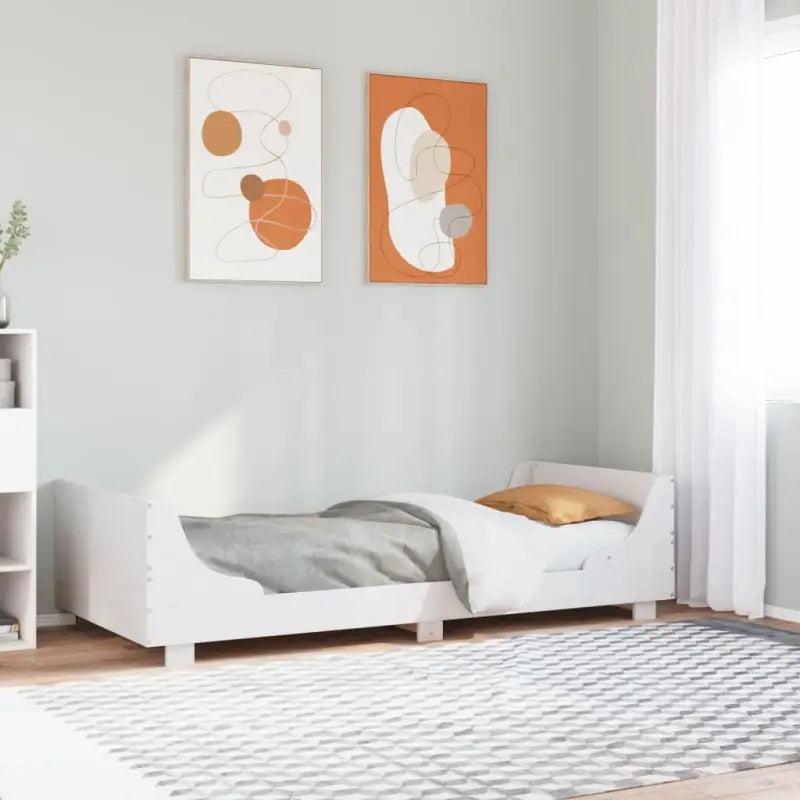 Massief grenenhout bedframe voor een moderne slaapkamer uitstraling - Wit / 90 x 190 cm - Bedden & bedframes