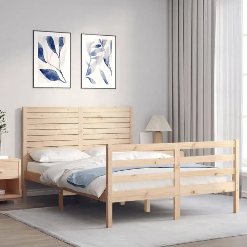 Massief grenenhout bedframe voor een natuurlijke en comfortabele slaapruimte - Bedden & bedframes