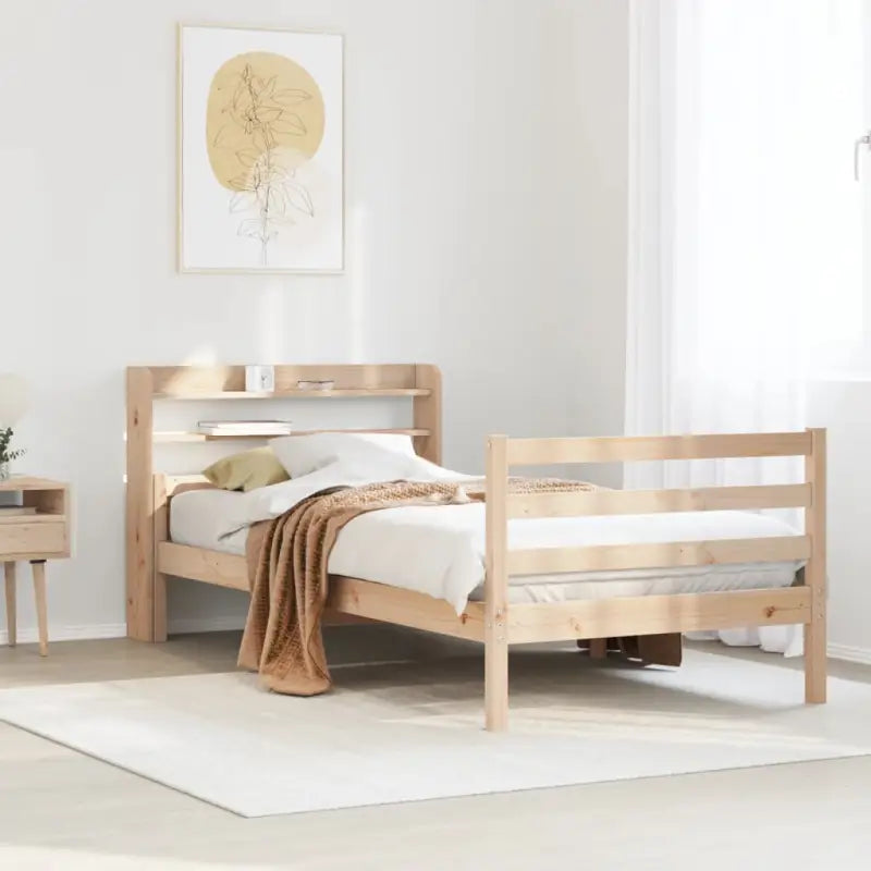 Massief grenenhout bedframe voor een natuurlijke en comfortabele slaap - Bruin / 100 x 200 cm - Bedden & bedframes