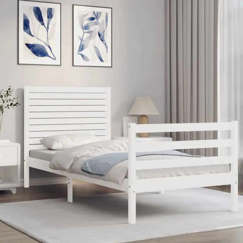 Massief grenenhout bedframe voor een natuurlijke en comfortabele slaapruimte - Wit / 100 x 200 cm - Bedden & bedframes