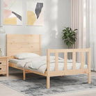 Massief Grenenhout Bedframe voor een Natuurlijke en Stevige Slaapplek - Naturel / 75 x 190 cm - Bedden & bedframes