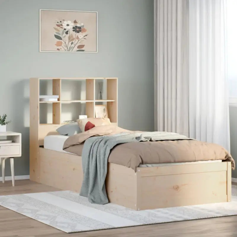 Massief Grenenhout Bedframe voor een Natuurstenen Slaapruimte - Naturel / 90 x 190 cm - Bedden & bedframes