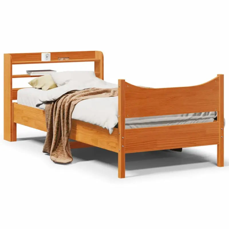 Massief grenenhout bedframe voor een stabiele en duurzame slaapkamer - Wasbruin / 90 x 200 cm - Bedden & bedframes