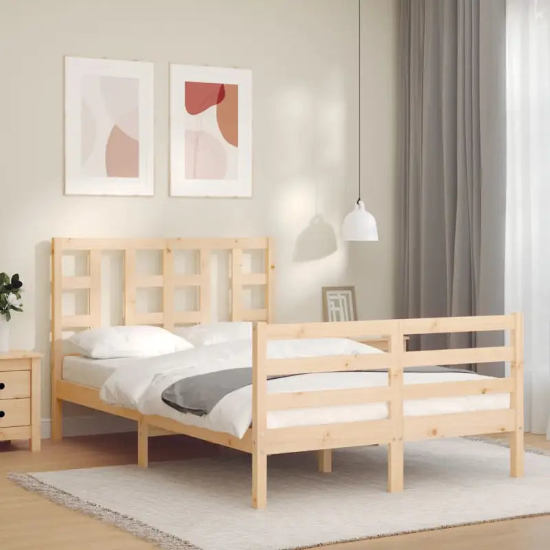 Massief grenenhout bedframe voor een stabiele en natuurlijke uitstraling - Naturel / 120 x 200 cm - Bedden & bedframes