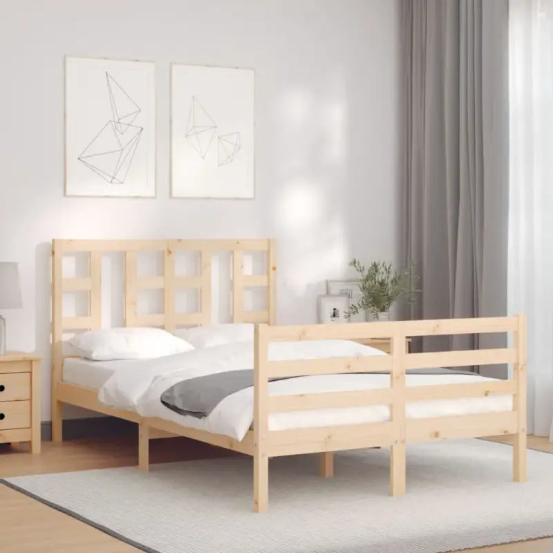 Massief grenenhout bedframe voor een stabiele en natuurlijke uitstraling - Naturel / 120 x 190 cm - Bedden & bedframes