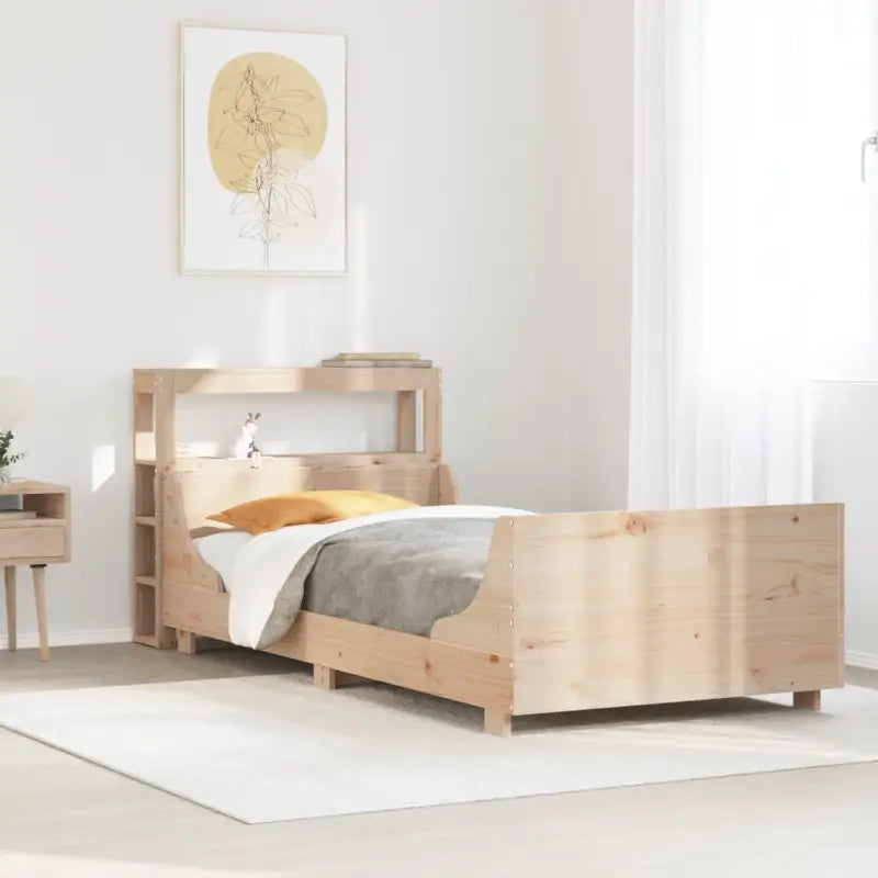 Massief Grenenhout Bedframe voor een Stevige en Duurzame Nachtrust - Naturel / 75 x 190 cm - Bedden & bedframes
