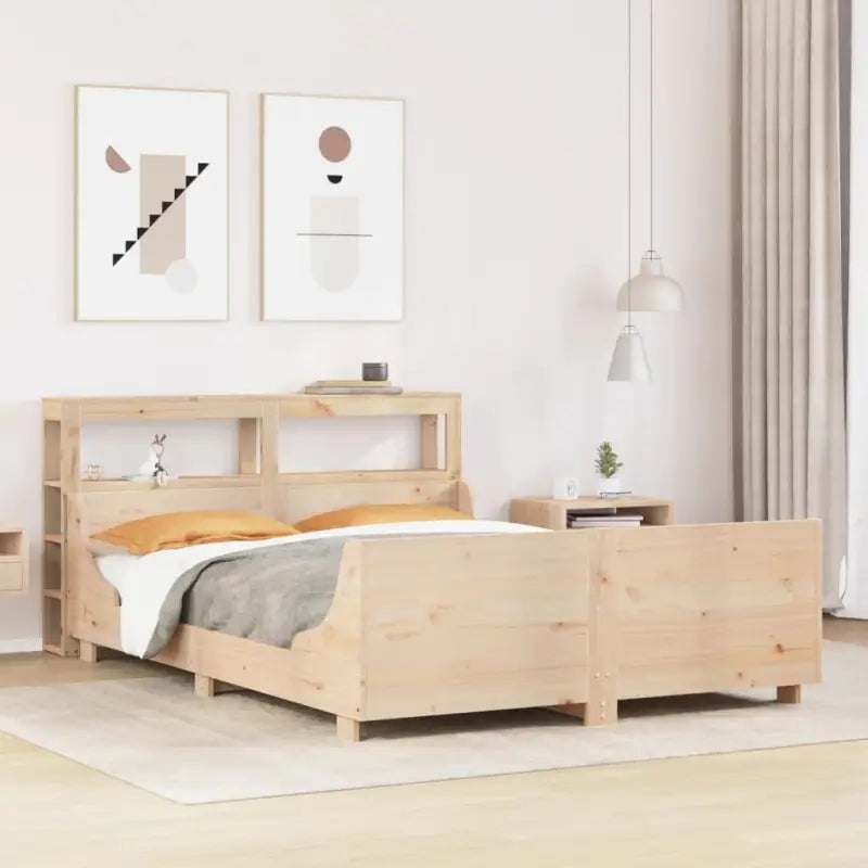 Massief Grenenhout Bedframe voor een Stevige en Duurzame Nachtrust - Naturel / 150 x 200 cm - Bedden & bedframes
