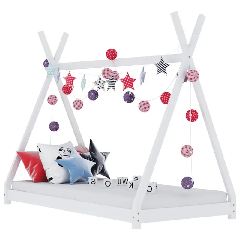 Massief Grenenhout Kinderen Jonger Bedframe met Tipi Design - Peuter- & kinderbedden