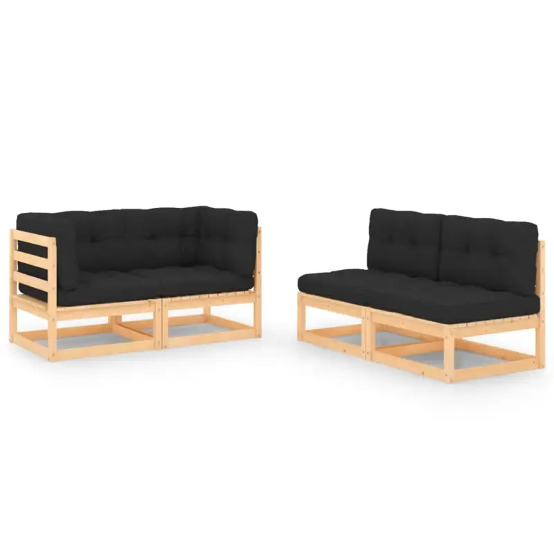 Massief grenenhout tuinset voor ontspanning en genieten in de tuin - Tuinsets