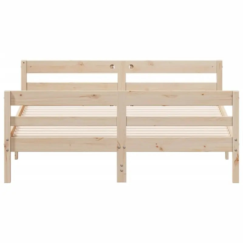 Massief grenenhouten bedframe met multiplex lattenbodem - Bedden & bedframes