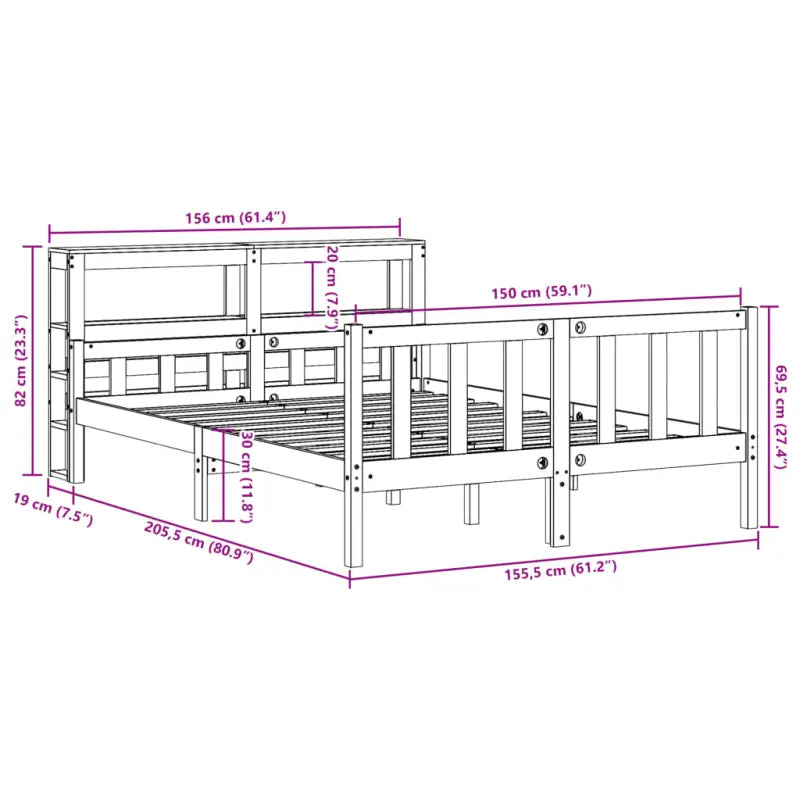 Massief Grenenhouten Bedframe voor een Gezellige en Natuurlijke Slaapruimte - Bedden & bedframes