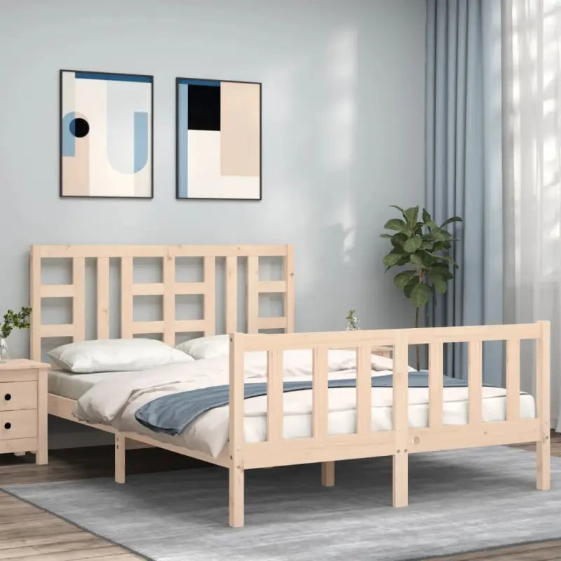 Massief grenenhouten bedframe voor een goede nachtrust - Naturel / 160 x 200 cm - Bedden & bedframes