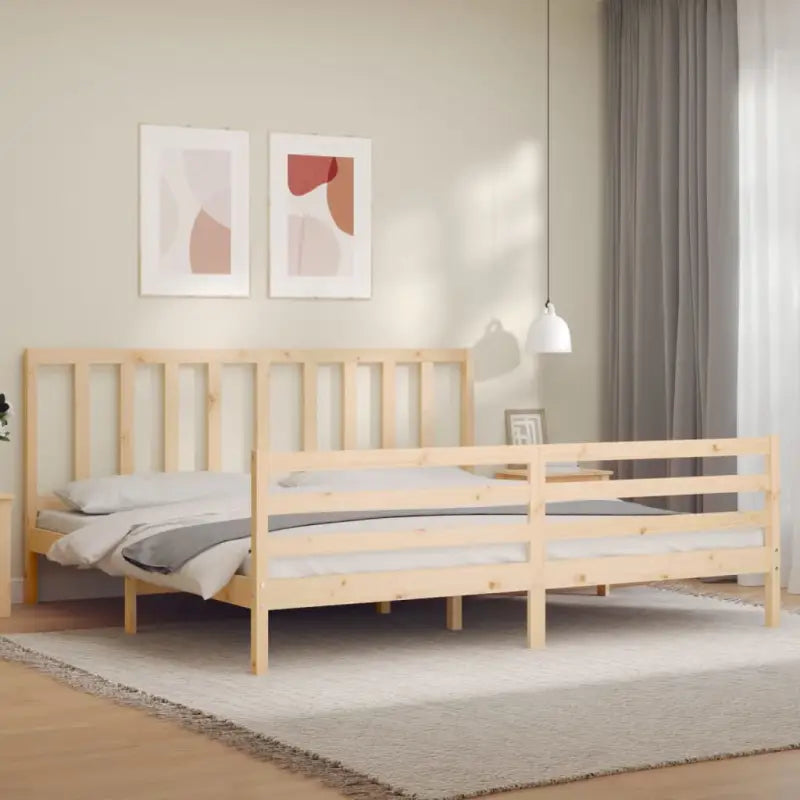 Massief grenenhouten bedframe voor een goede nachtrust - Naturel / 200 x 200 cm - Bedden & bedframes