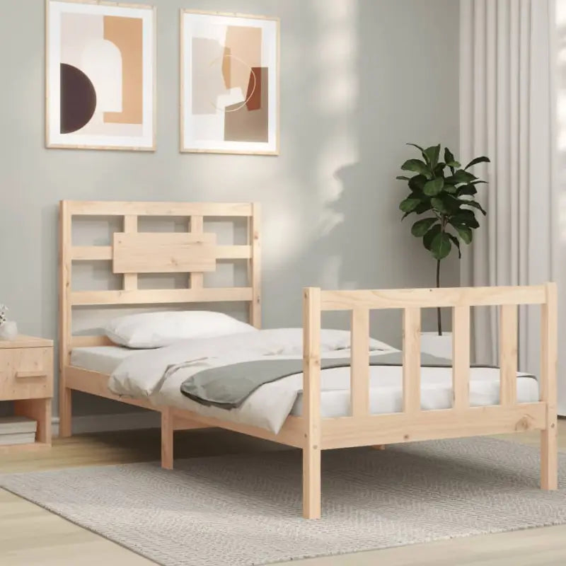 Massief grenenhouten bedframe voor een goede nachtrust - Naturel / 90 x 190 cm - Bedden & bedframes