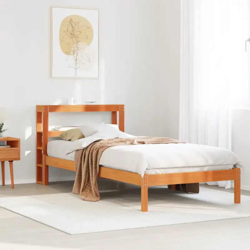 Massief grenenhouten bedframe voor een natuurlijke en comfortabele slaapkamer - Bruin / 90 x 200 cm - Bedden & bedframes