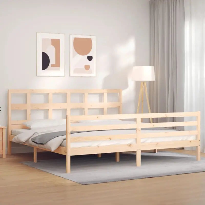Massief grenenhouten bedframe voor een natuurlijke en comfortabele slaap - Naturel / 200 x 200 cm - Bedden & bedframes