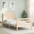 Massief Grenenhouten Bedframe voor een Natuurlijke en Decoratieve Slaapkamer - Naturel / 100 x 200 cm - Bedden &