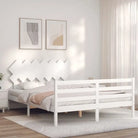 Massief grenenhouten bedframe voor een stilvolle en comfortabele slaapruimte - Wit / 140 x 190 cm - Bedden & bedframes