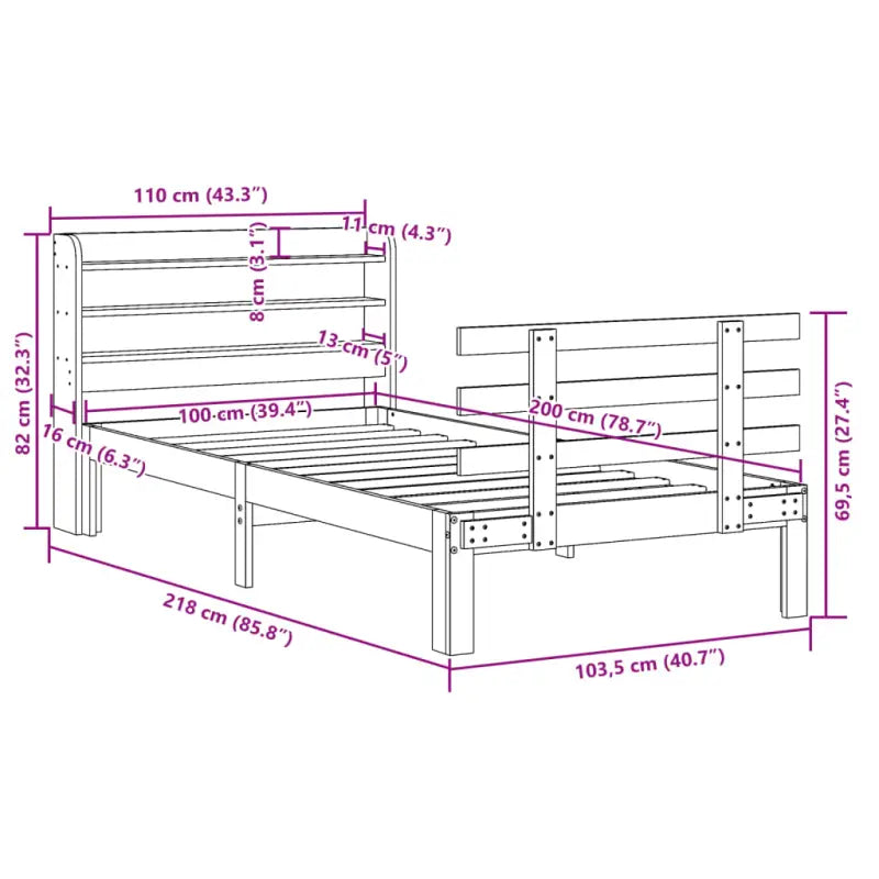 Massief grenenhouten bedframe voor goede nachtrust en natuurlijke stijl - Bedden & bedframes