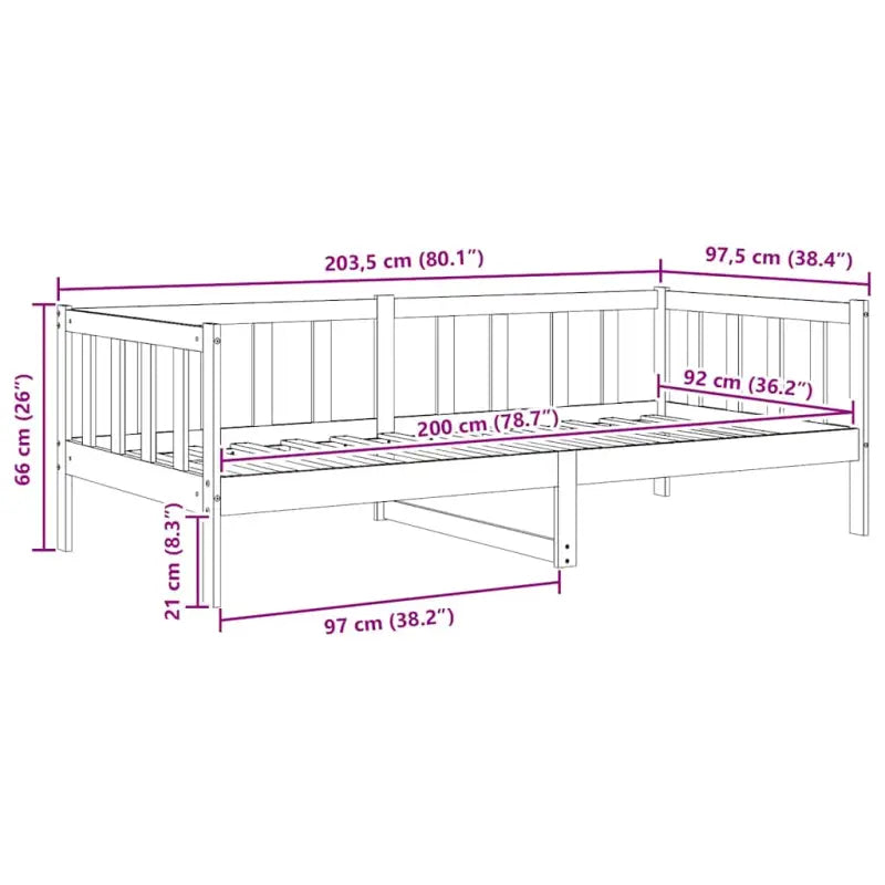 Massief grenenhouten multifunctionele slaapbank voor woonkamer en gastenvertrek - Bedden & bedframes