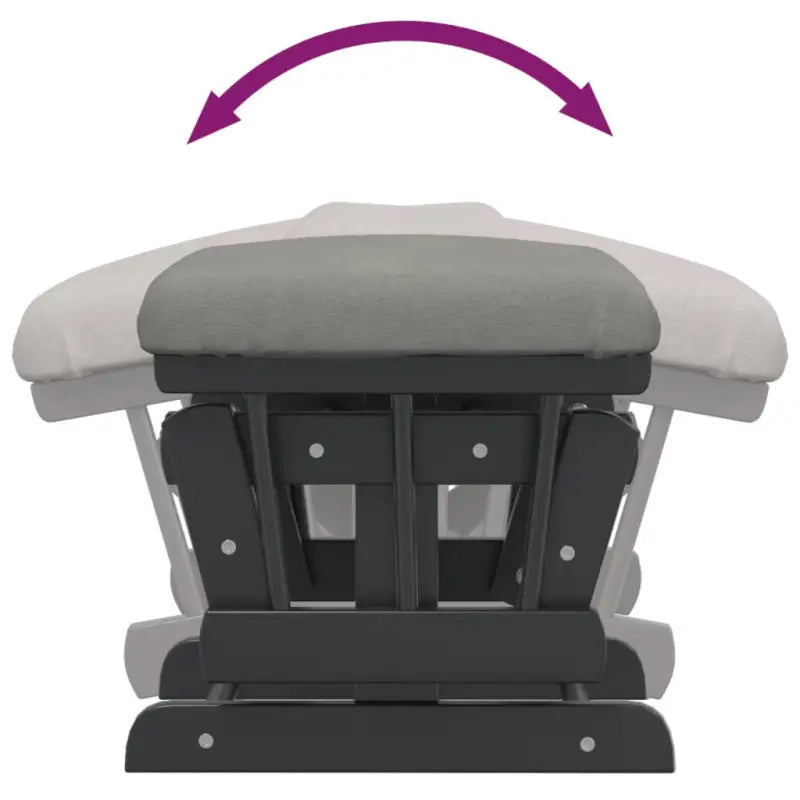 Massief Rubberwood Schommelstoel met Footrest voor Ontspanning en Voeden - Schommelstoelen