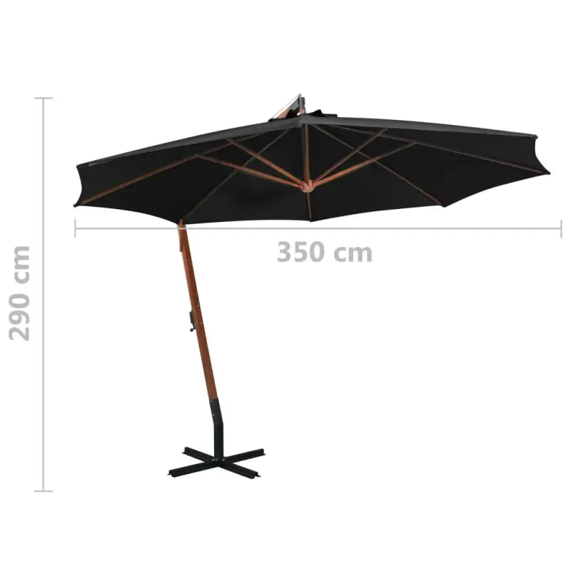 Massief vurenhout zweefparasols voor schaduw en UV-bescherming - Parasols en zonneschermen