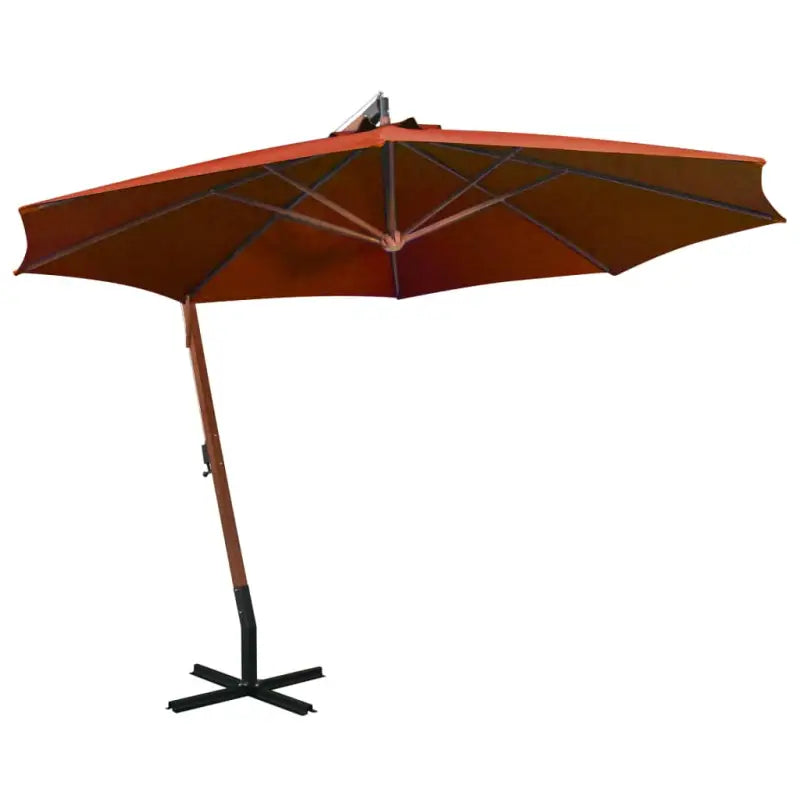 Massief vurenhout zweefparasols voor schaduw en UV-bescherming - Terracotta / 3.5 x 2.9 m / 1 - Parasols