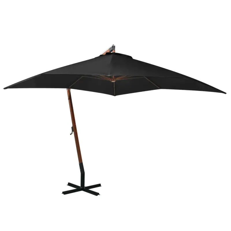 Massief vurenhout zweefparasols voor schaduw en UV-bescherming - Zwart / 3 x 3 m / 1 - Parasols en zonneschermen