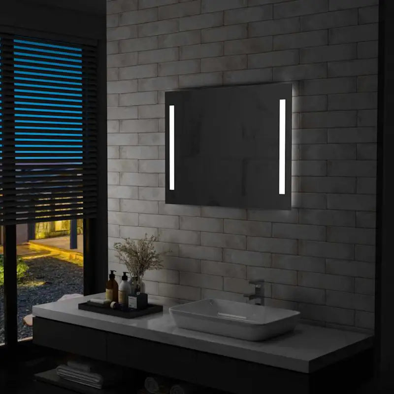 Mat witte badkamerspiegel met LED verlichting inclusief levering bevat - Spiegels