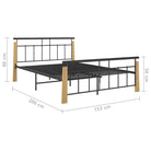 Metalen bedframe met massief eikenhout voor heerlijke nachtrust - Bedden & bedframes