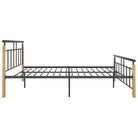 Metalen bedframe met massief eikenhout voor heerlijke nachtrust - Bedden & bedframes
