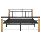 Metalen bedframe met massief eikenhout voor heerlijke nachtrust - Bedden & bedframes