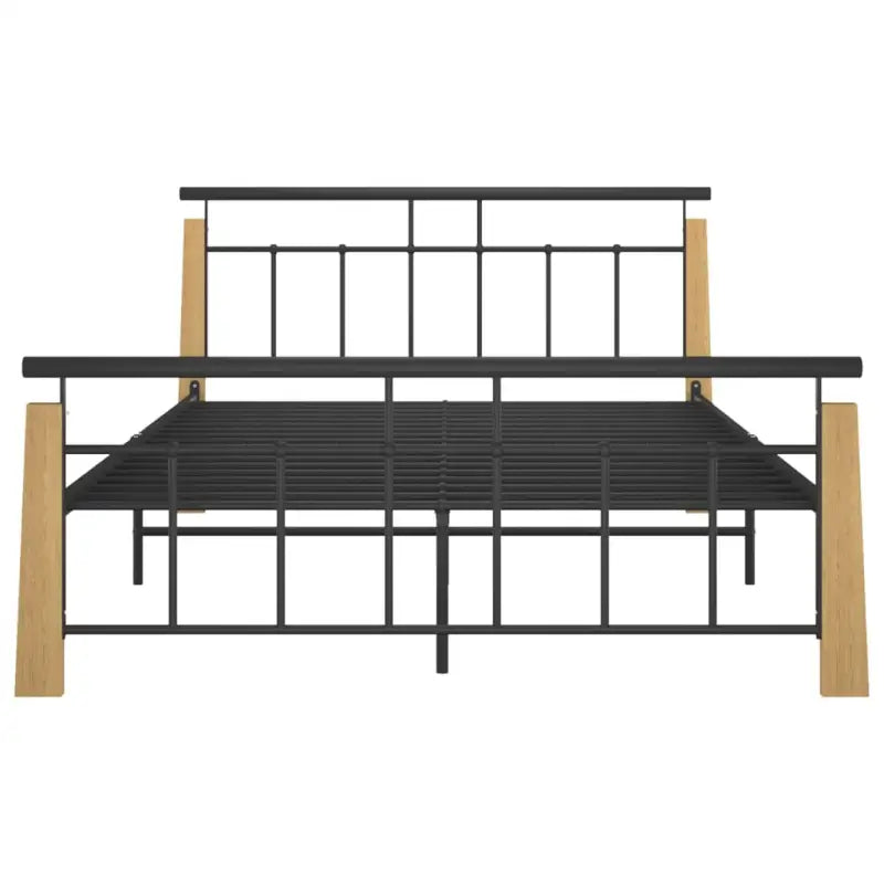 Metalen bedframe met massief eikenhout voor heerlijke nachtrust - Bedden & bedframes