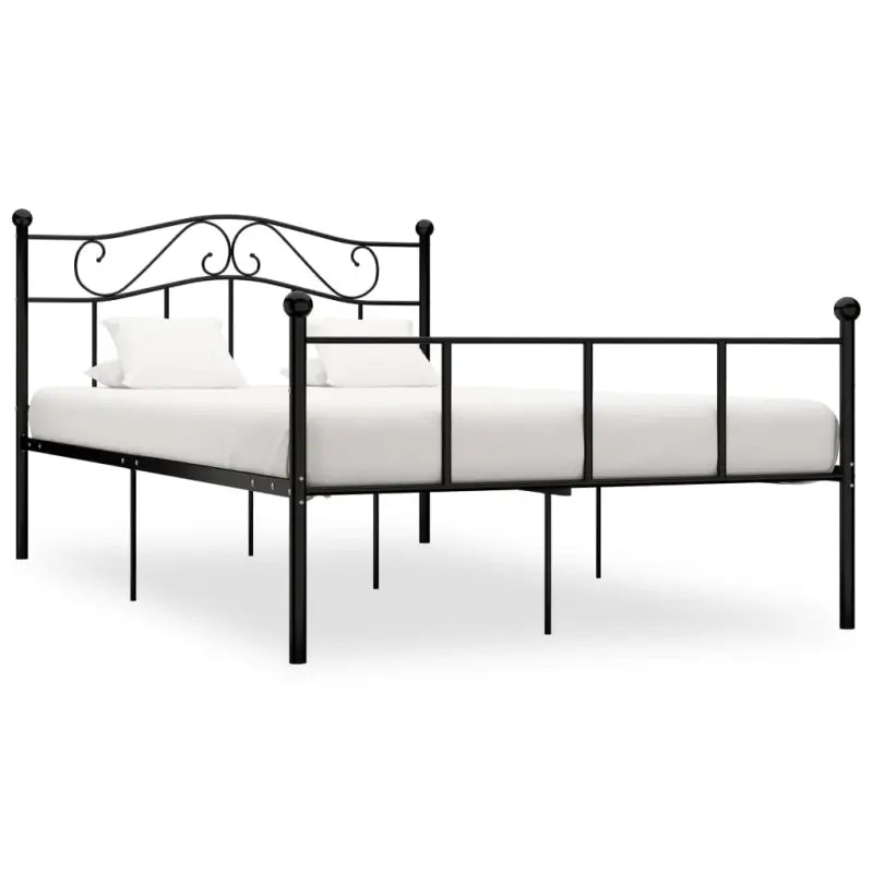 Metalen bedframe voor een klassieke en elegante slaapkamer sfeer - Zwart / 120 x 200 cm - Bedden & bedframes