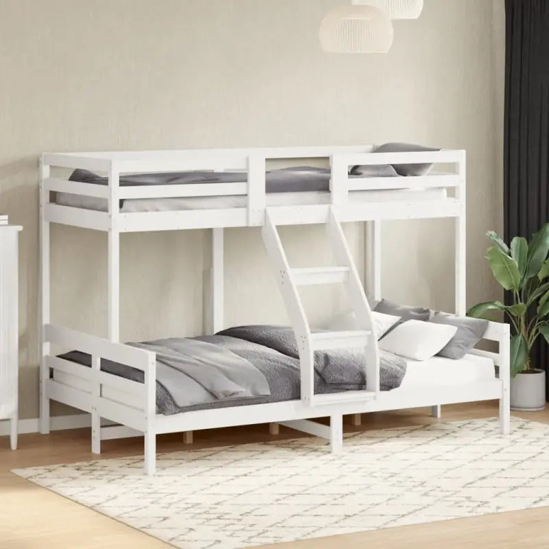 Metalen stapelbed met massief grenenhout voor compacte kamers - Bedden & bedframes