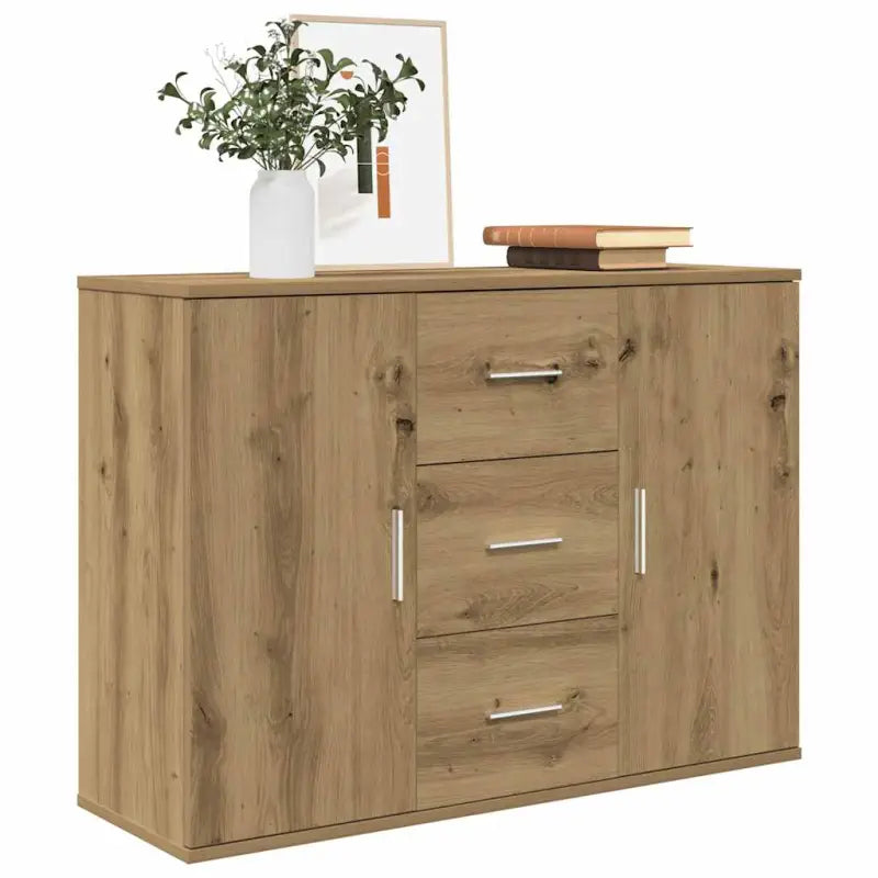 Minimalistisch dressoir van bewerkt hout met duurzame afwerking - artisanaal eikenkleurig / 1 - Dressoirs & buffetkasten